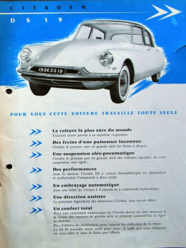 Citroen DS 19 Modelprogram 1955 Carbrochure (10174)